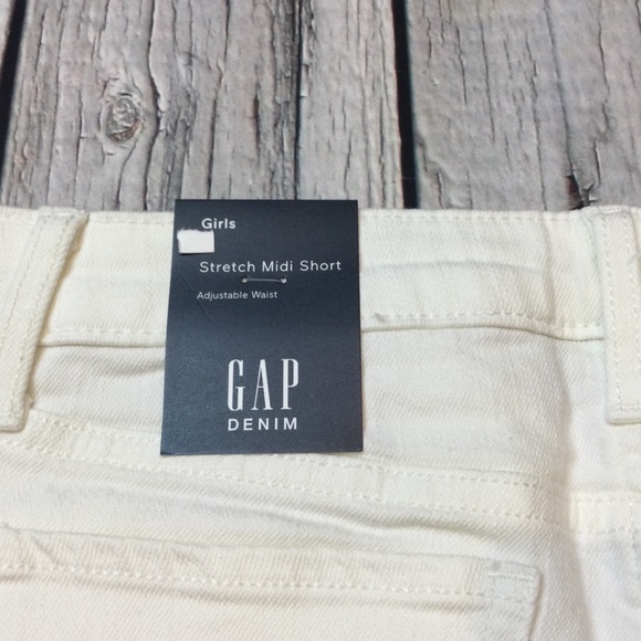 Gap Girls 8 Dolphin Shirt & White Denim Shorts - Picture 7 of 7